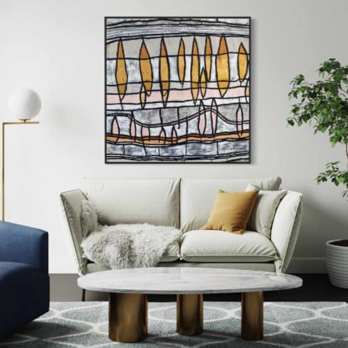 trail alloxylon acrvlic on canvas framed 117 x11:cm
