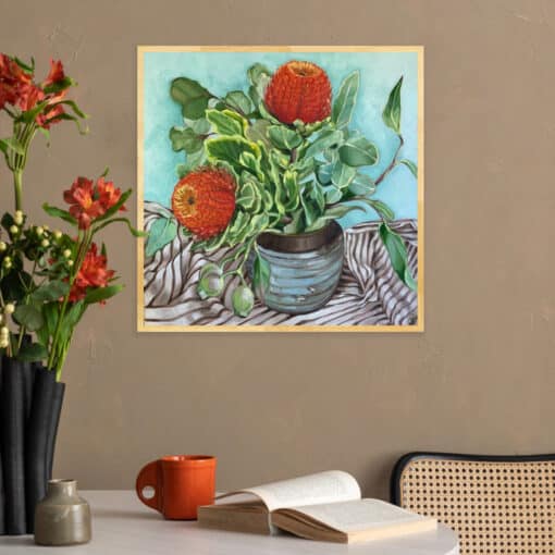 Olinda Banksia Coccinea on French Ticking - Alicia Cornwell - Image 3