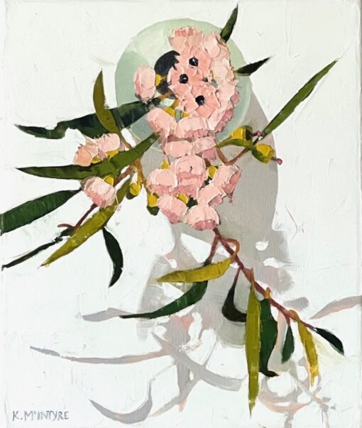 Gum Blossom in jade vase - Kirsty McIntyre