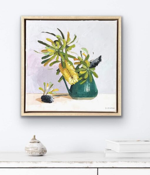 Coastal banksia, deep green jug - Kirsty McIntyre