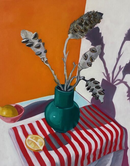 Red Stripes & Banksia Pods - Vanessa Encarnacao