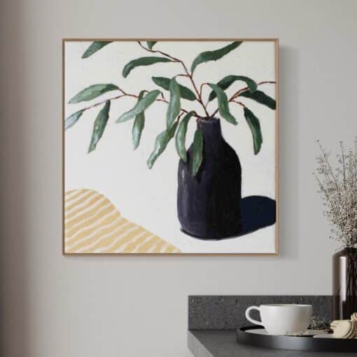 Leaves In Black Vase - Karin Cutler - Image 2