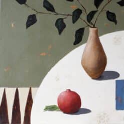 Leaves in Vase with Pomegranate - Karin Cutler