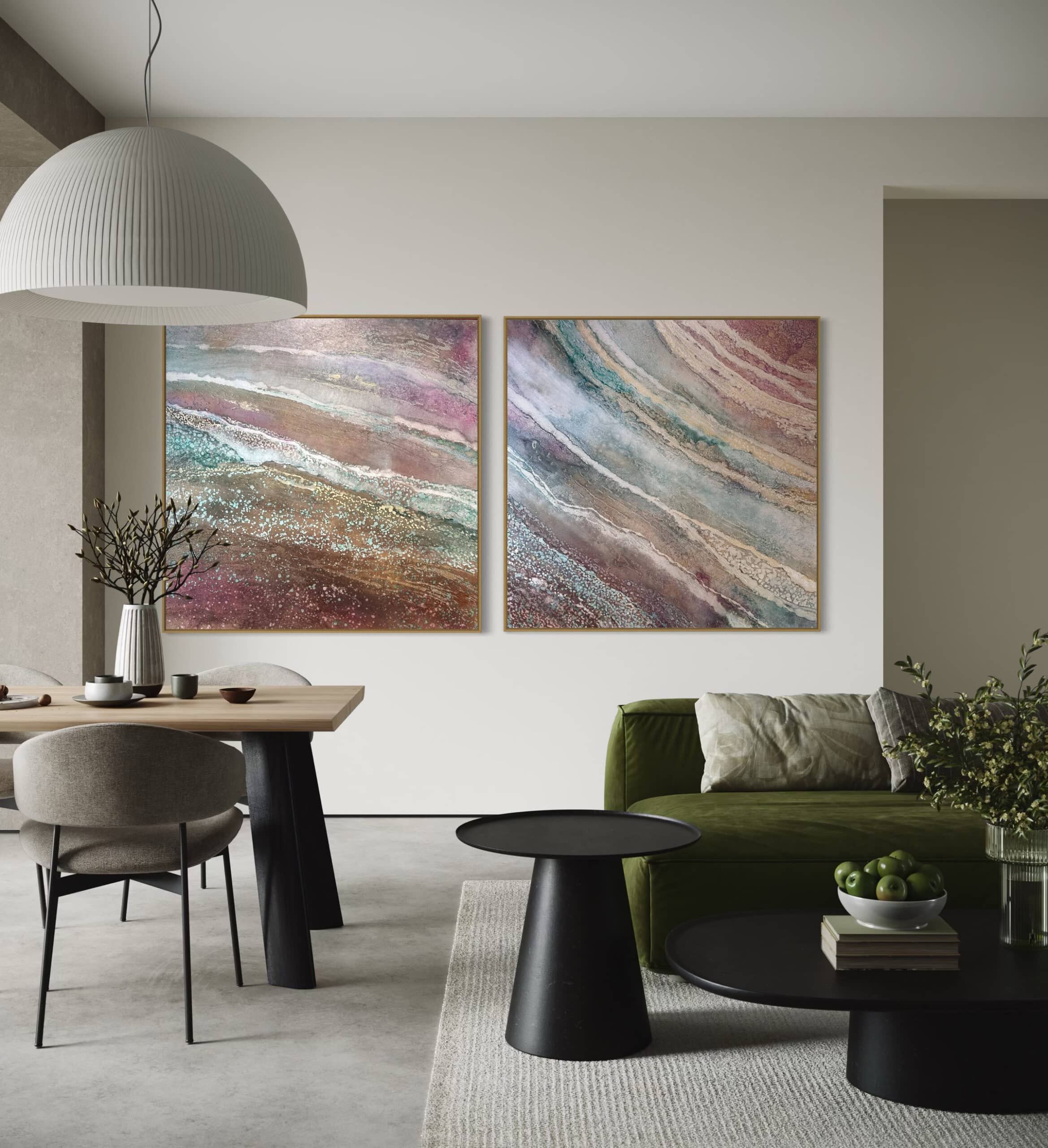 Jade Tides I & II - Martine Vanderspuy