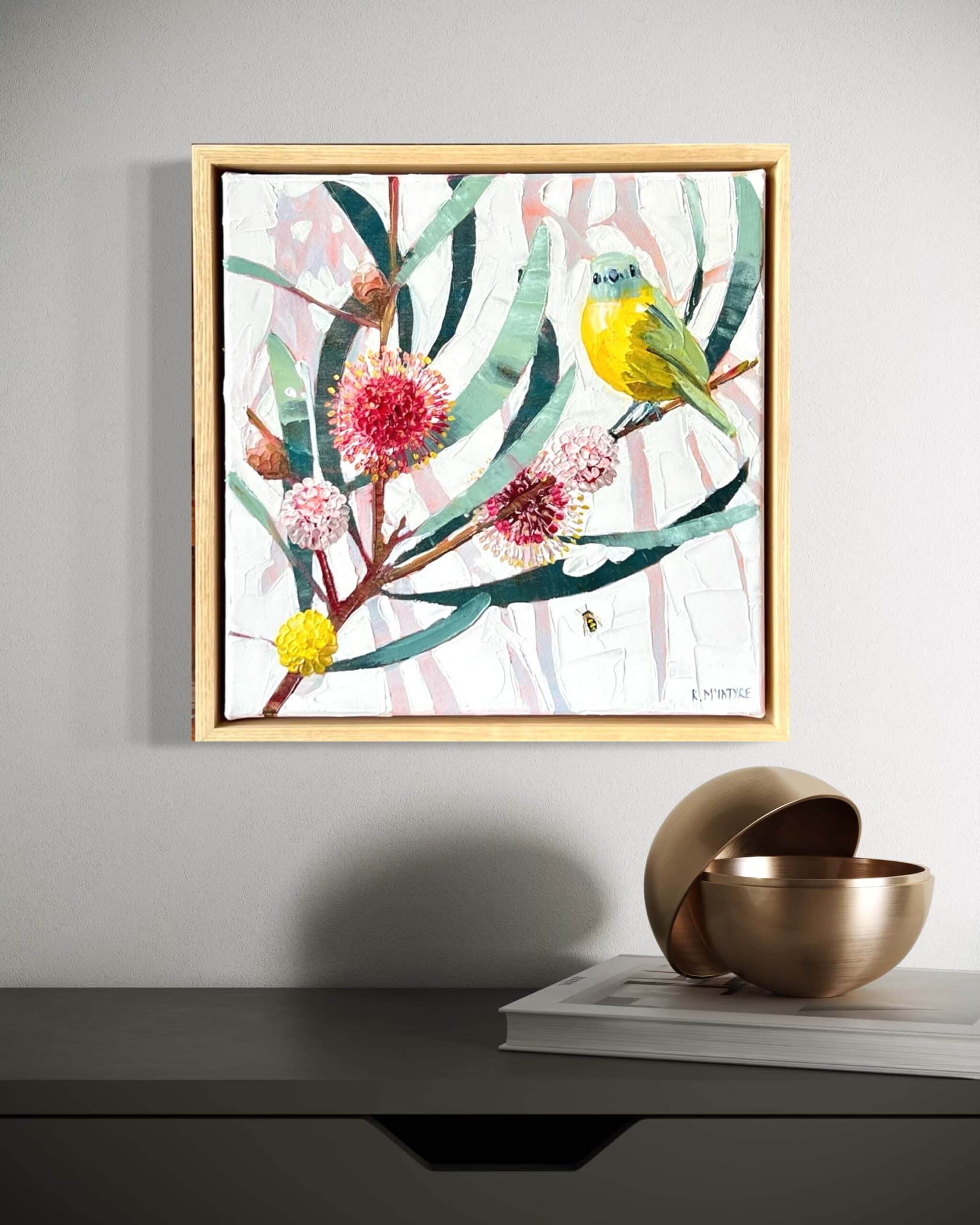 Yellow Robin with Hakea - Kirsty McIntyre - Image 3