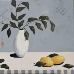 White Vase and Lemons- Karin Cutler