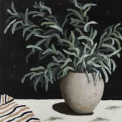 Leaves and Striped Cloth - Karin Cutler